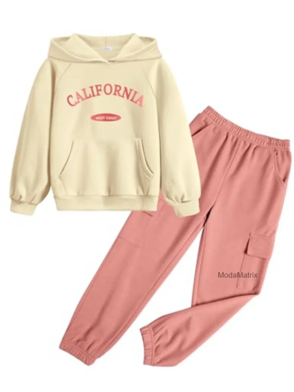 Girls 2 Piece Tie Dye Sweatsuit Hoodie and Sweatpants Set Fall Winter